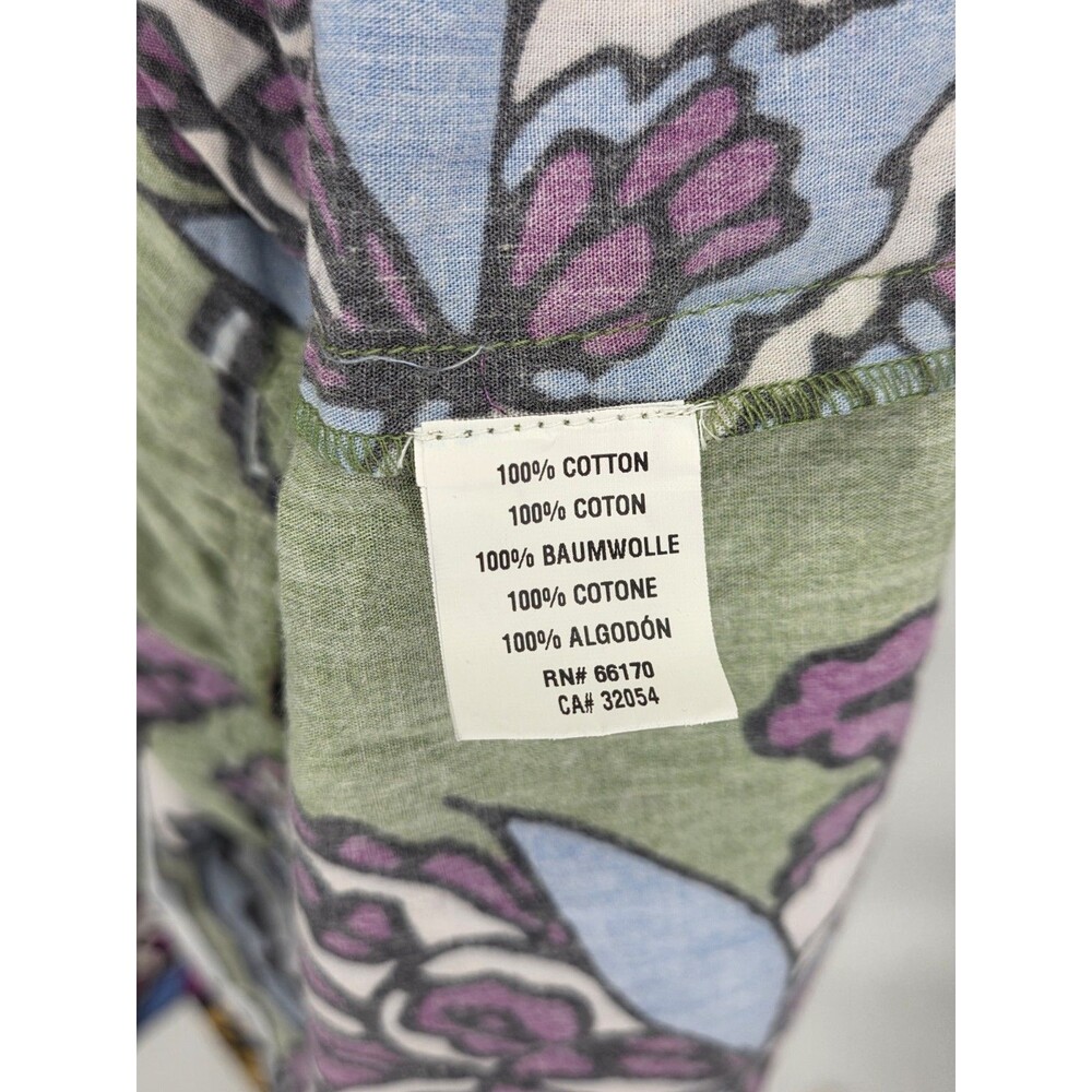 Anthropologie Conditions Apply Green Floral Puff Sleeve Midi Dress Size 2 BOHO - Picture 6 of 6